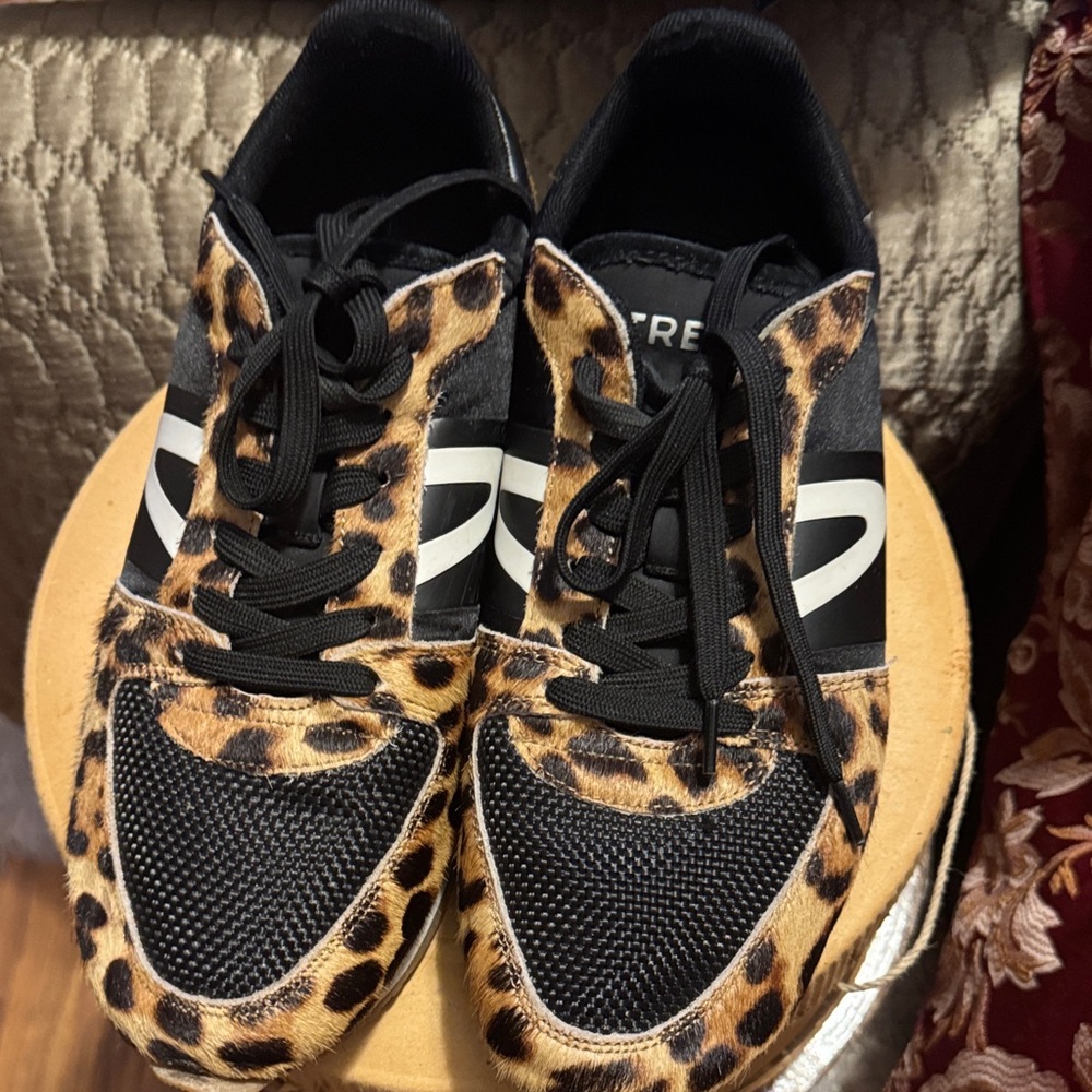 Tretorn Women's Sneakers with Leopard and Black Design